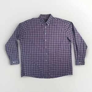 Jos A Bank Men's Traveler Traditional Fit Long Sleeve Button Down Navy XL Shirt